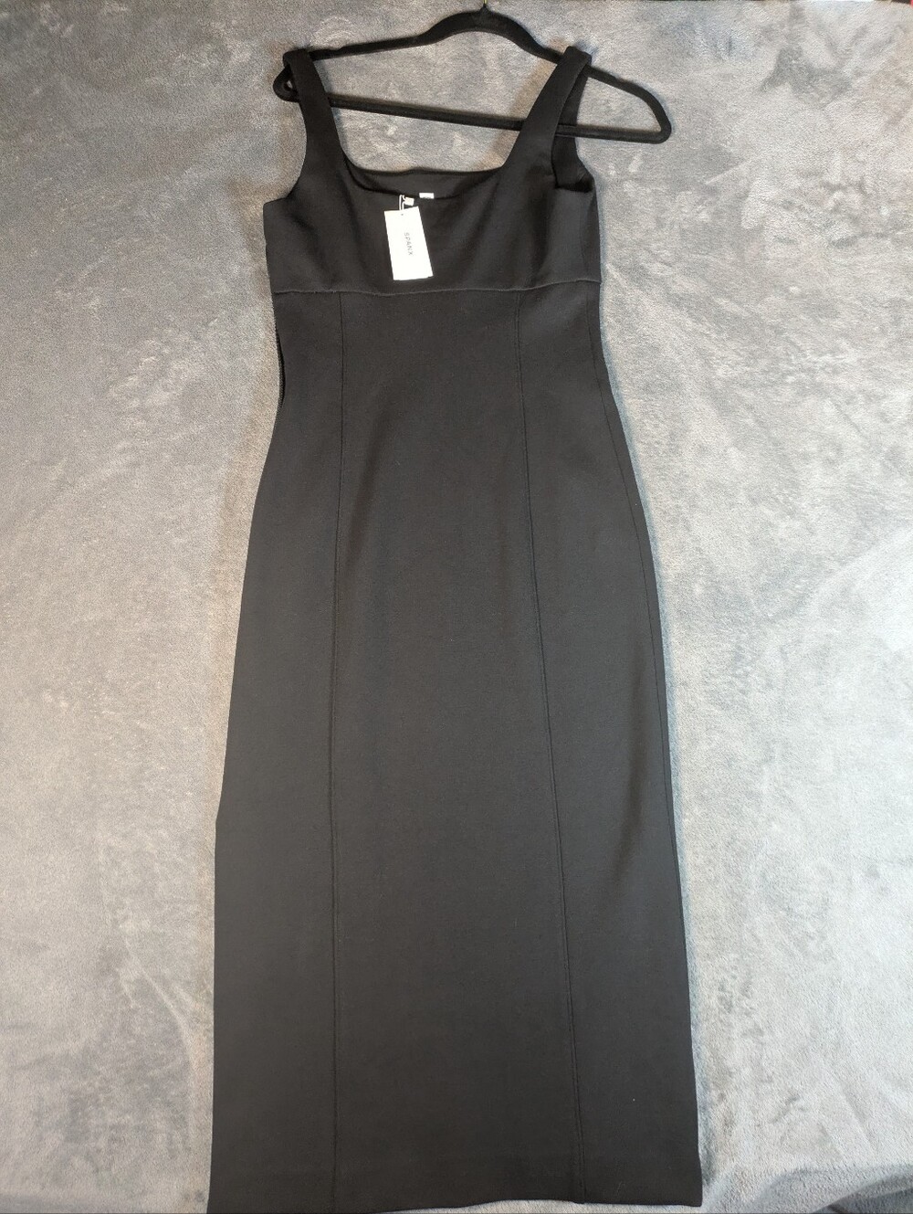 NWT Spanx Ponte Shaping Midi Tank Dress - Classic Black (Size S) - Picture 2 of 10